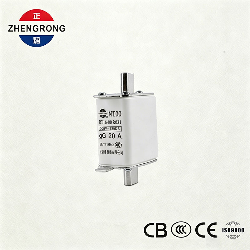 उच्च ब्रेकिङ क्षमता NT00 20A फ्यूज - 500V 120kA सिरेमिक gG फ्यूज लिङ्क
