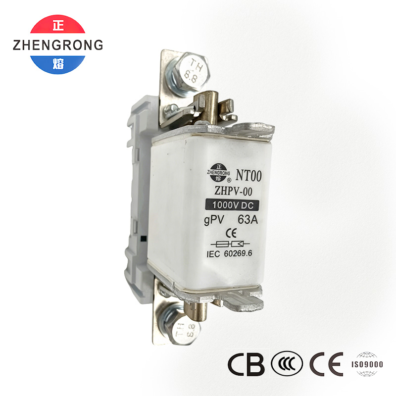 ZHPV-00 63A 1000V DC फोटोभोल्टिक संरक्षण फ्यूज - CE प्रमाणित